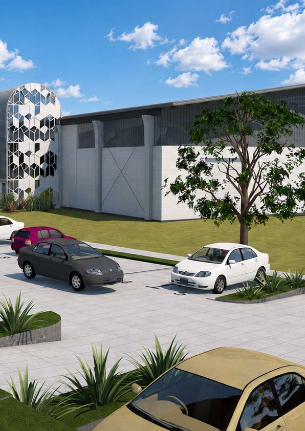 Architectural render of the proposed Harbour Sports Hub building in Albany